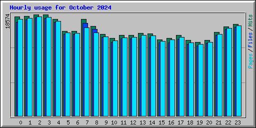 Hourly usage for October 2024